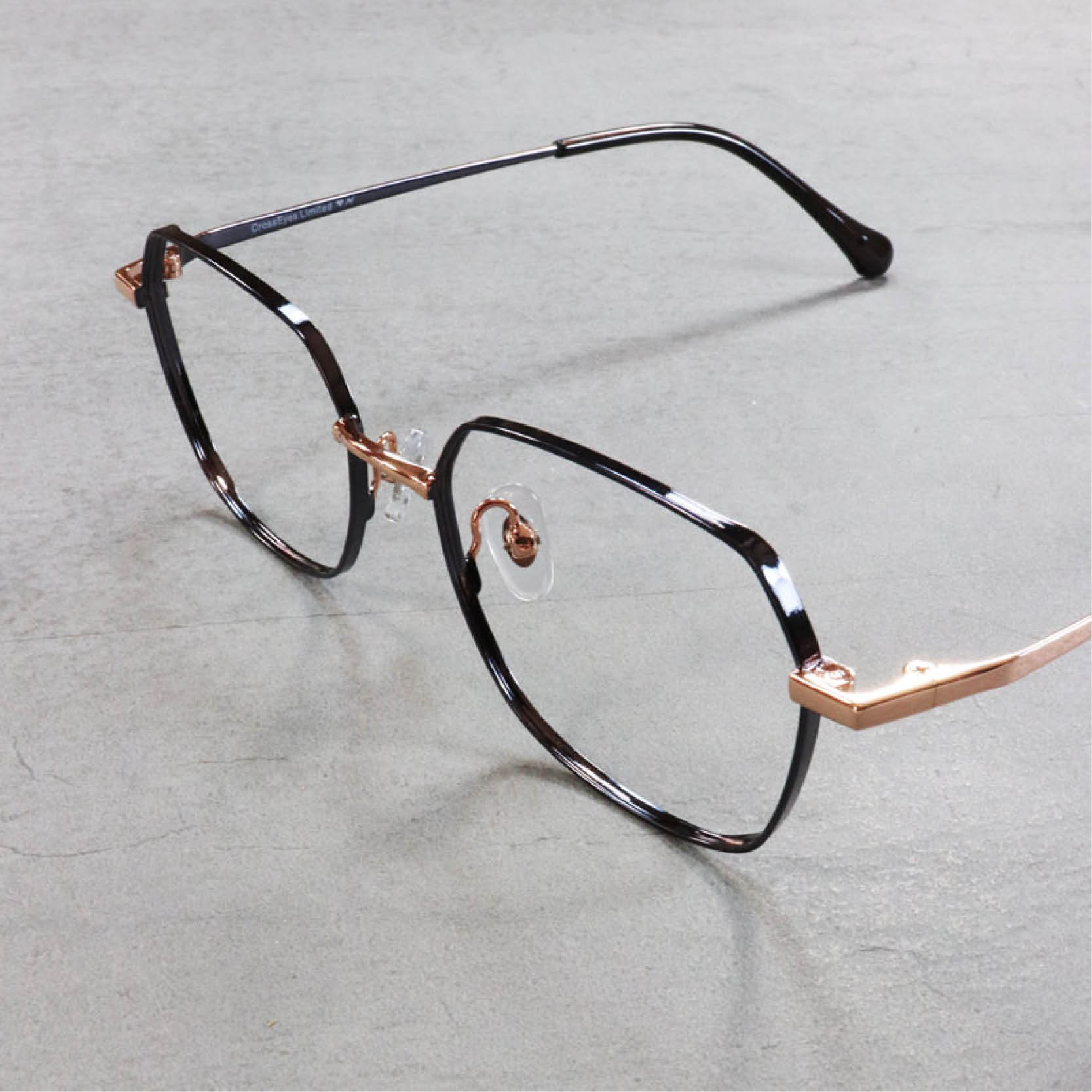 crosseyes limited sort metal brille stel optiker