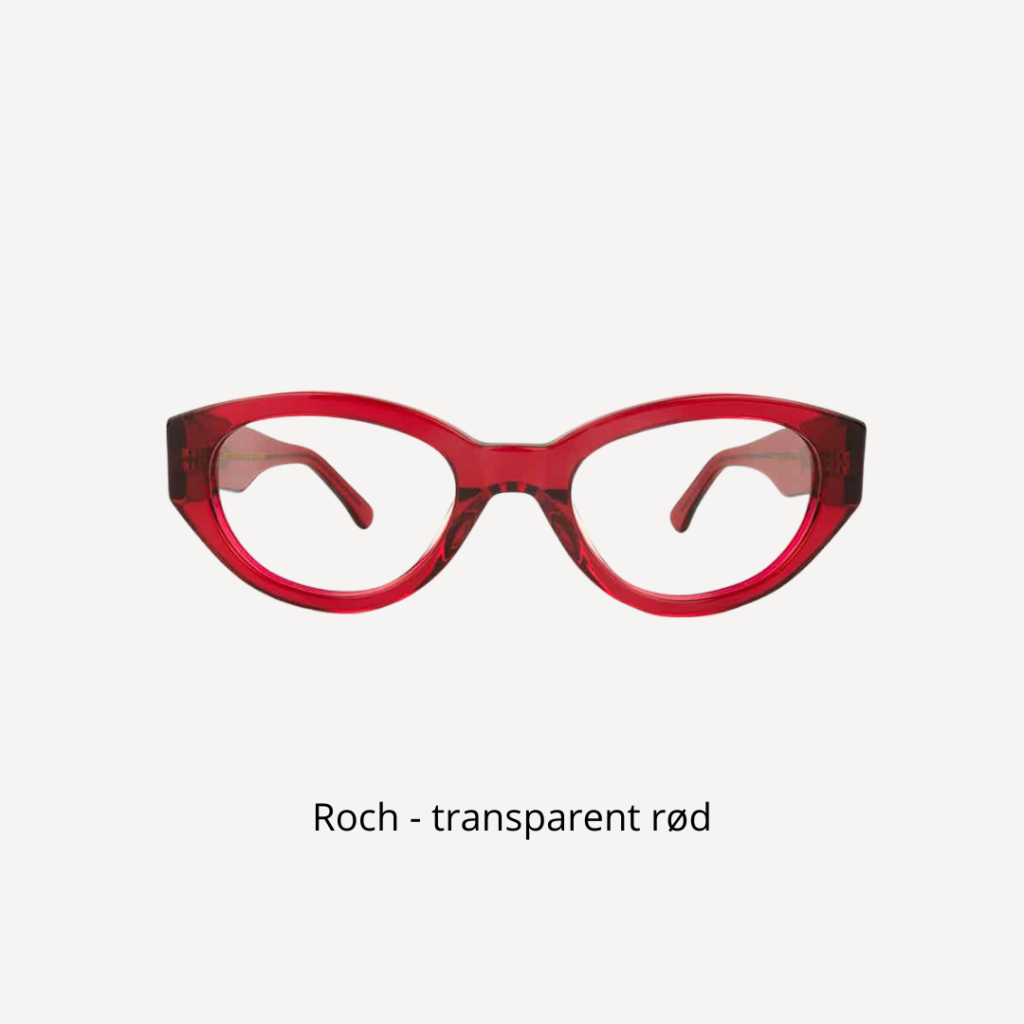 rød brille transparent acetat rusk crosseyes