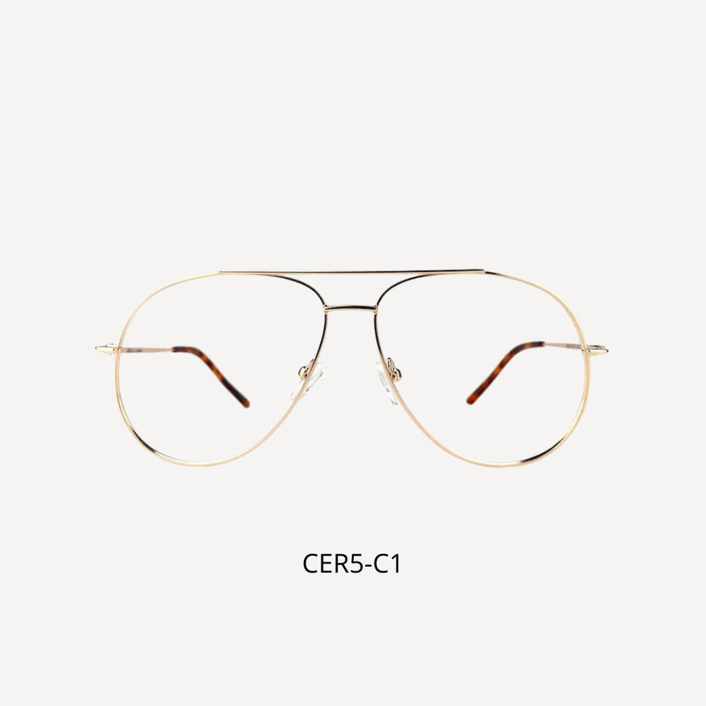 guld pilot brille oversize crosseyes rusk