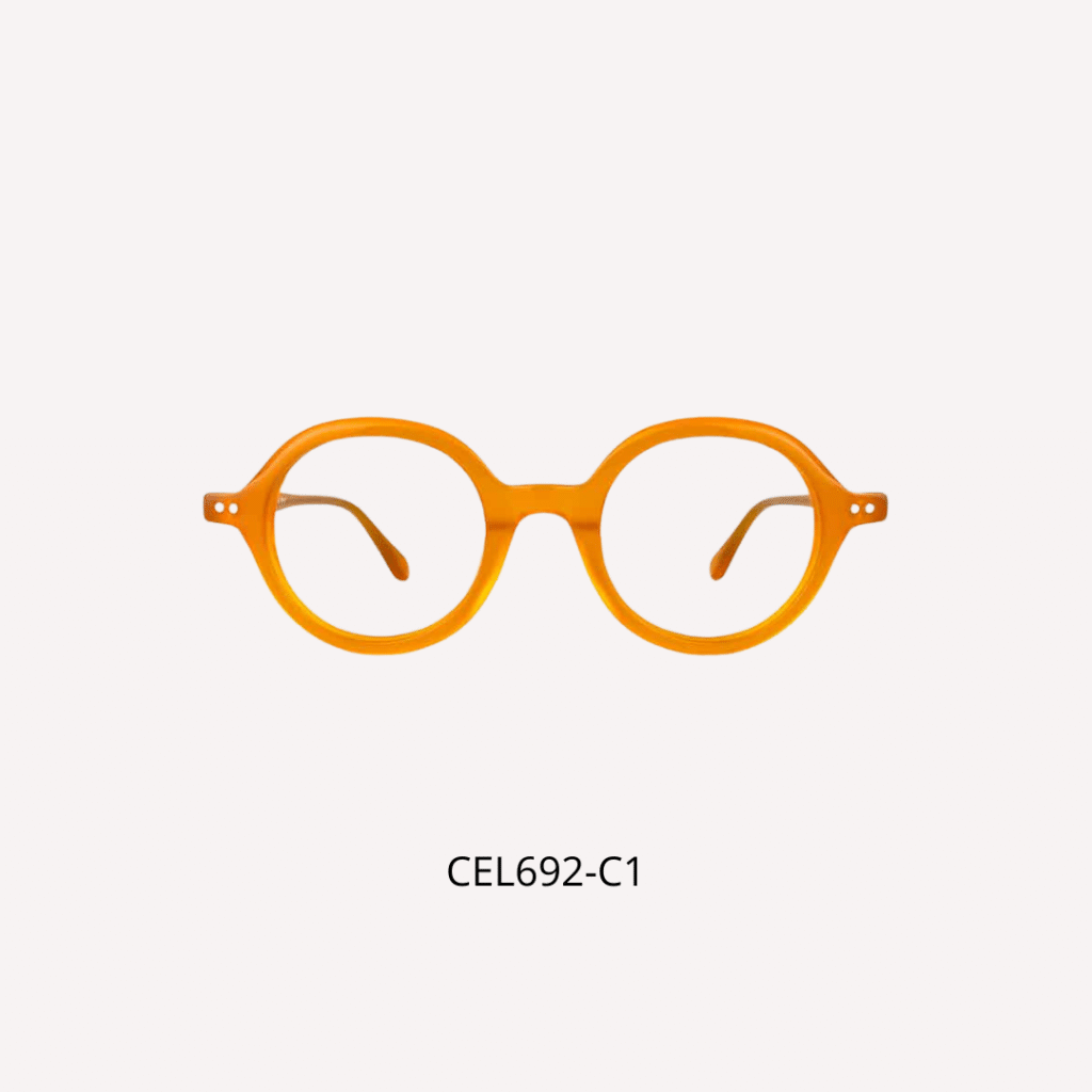 orange brille acetat rund crosseyes